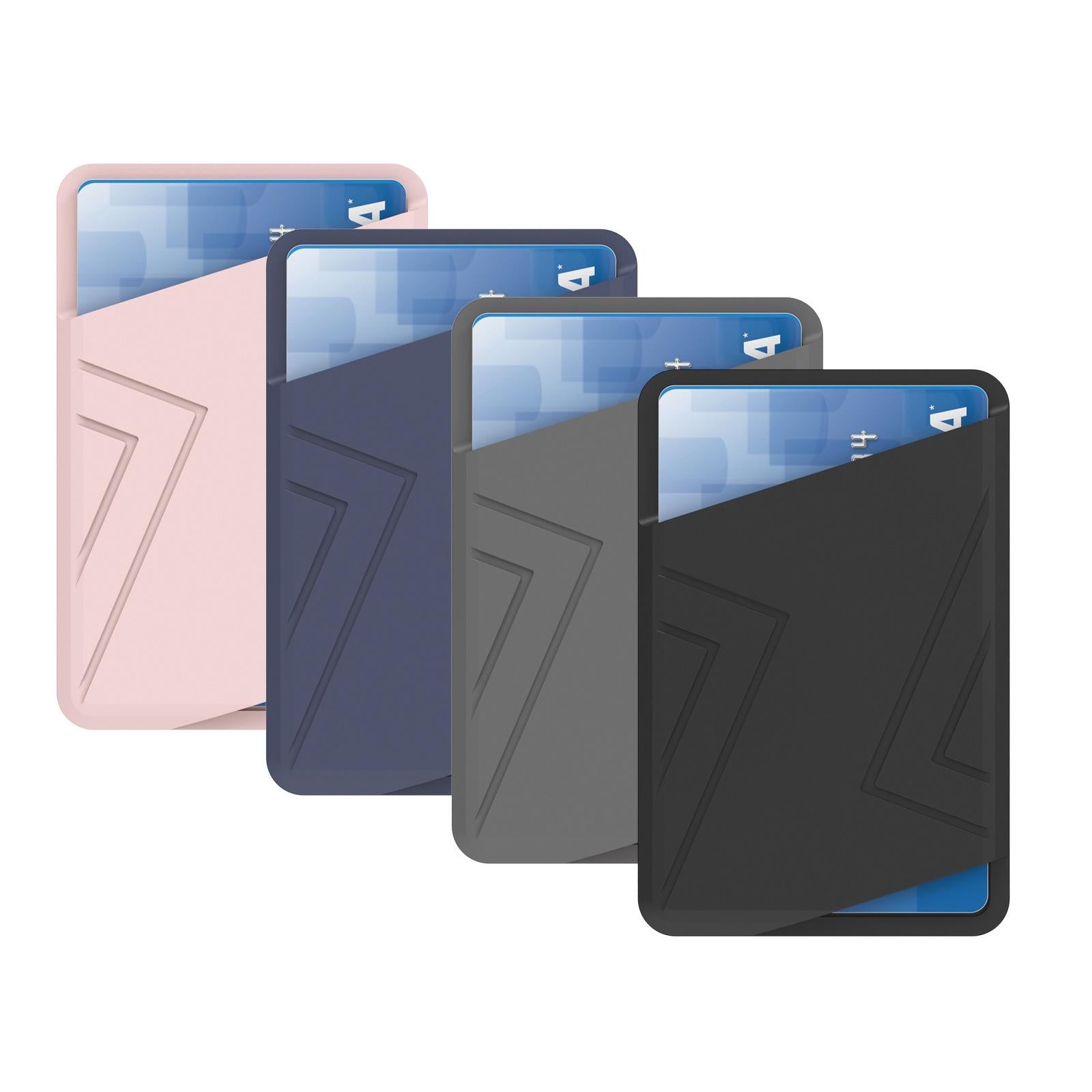 Silicone Card Case Black - Pink