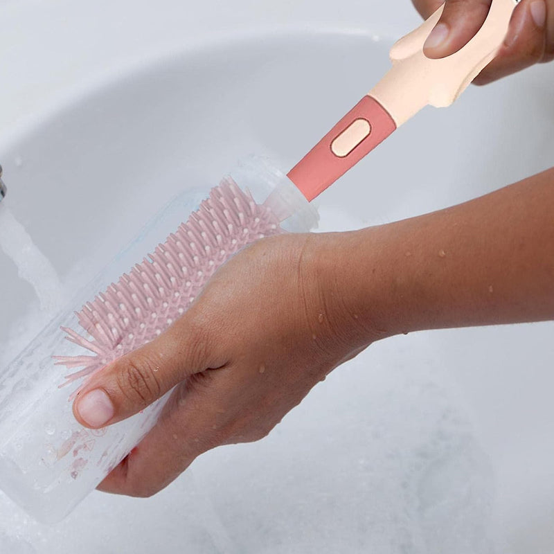 Vibe Geeks 3 in 1 Silicone Bottle and Teat Cleaning Brush - Green