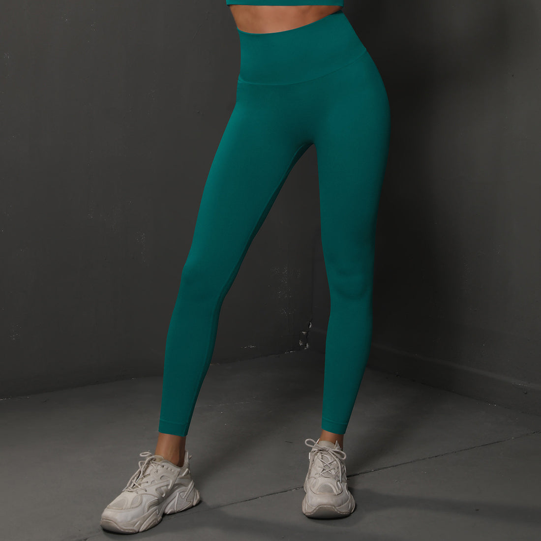 Size S Green Seamless High-Waisted Yoga Pants for Women - Lift Workout Leggings for Running, Gym, and Fitness
