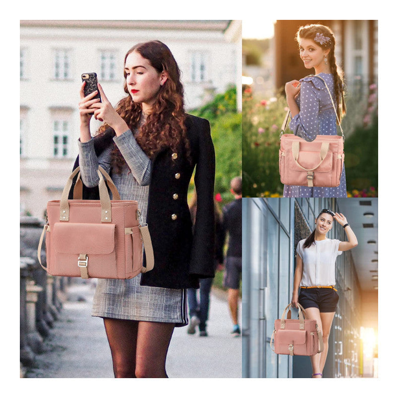 Green Spacious Insulated Lunch Bag - Wide Open Design, Removable Strap, Side Water Bottle Pockets - Perfect for Work, Picnic & Travel