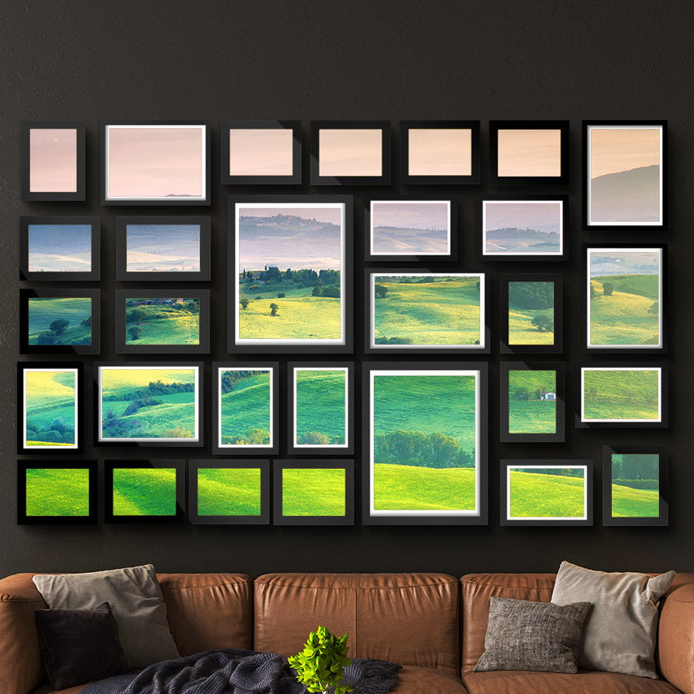 Artiss Photo Frames 30PCS 8x10in 5x7in 4x6in 3.5x5in Hanging Wall Frame Black