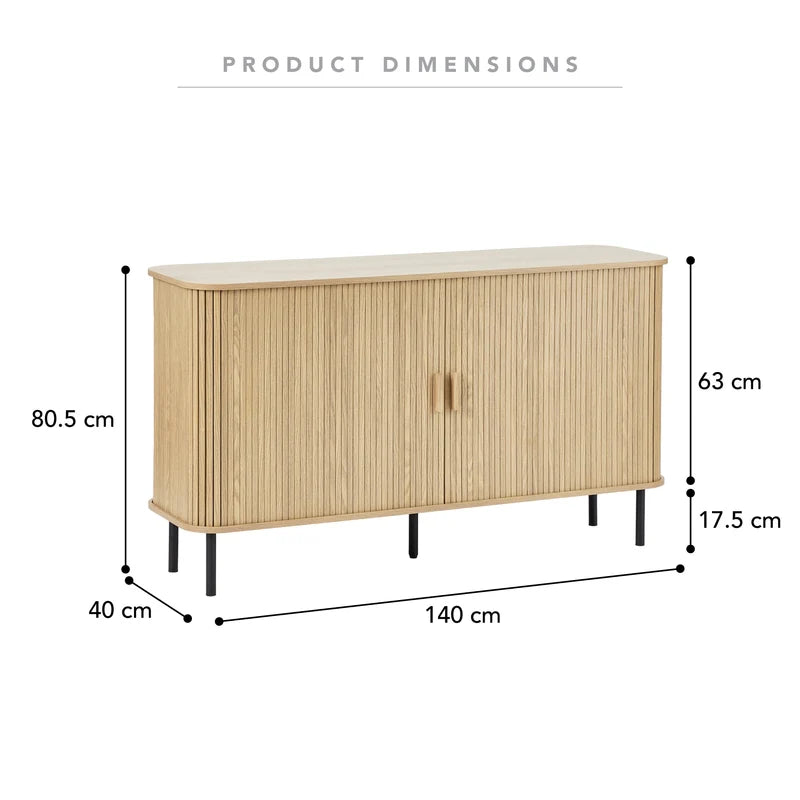 Haven Sliding Door Sideboard Natural (140cm)