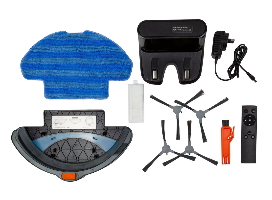 Smart Robot Vacuum Cleaner w/ 3-in-1 HEPA &amp; Mopping Pad (Black)