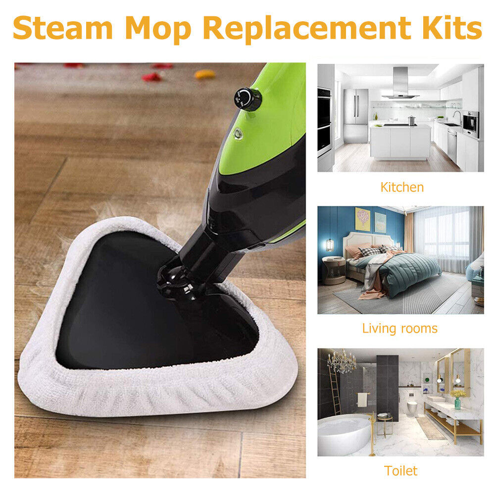 6PCS For H2O H20 Steam Mop Pads Replacement Reusable Washable Cloths Microfiber