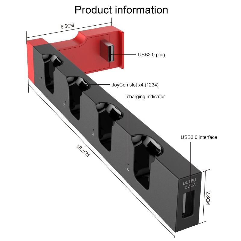 Joy Con Charging Dock for Nintendo Switch - Compact