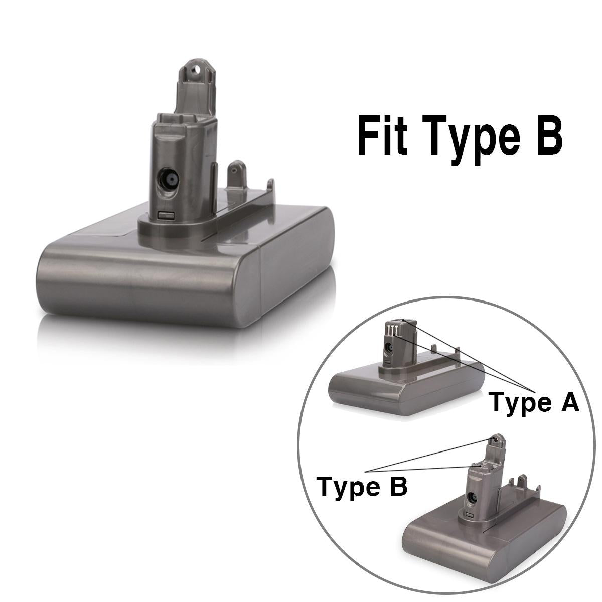 22.2v Spare Battery for Dyson Vacuum Cleaners - 2.5Ah