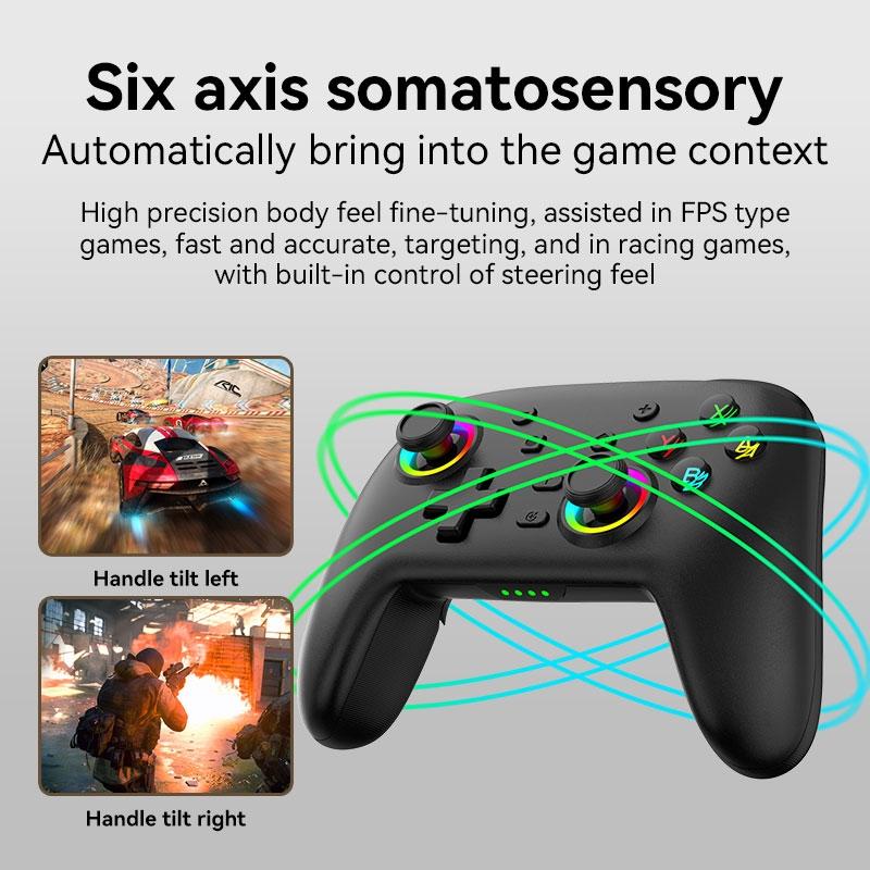 Wireless Gamepad for Nintendo Switch / Pro - Tooth Design - Tbd0603716903 Black