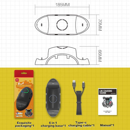 Versatile 6-in-1 Joycon Holder for Nintendo Switch