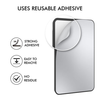 Universal Adhesive Silicone Card Case For Mobile Phones - Black