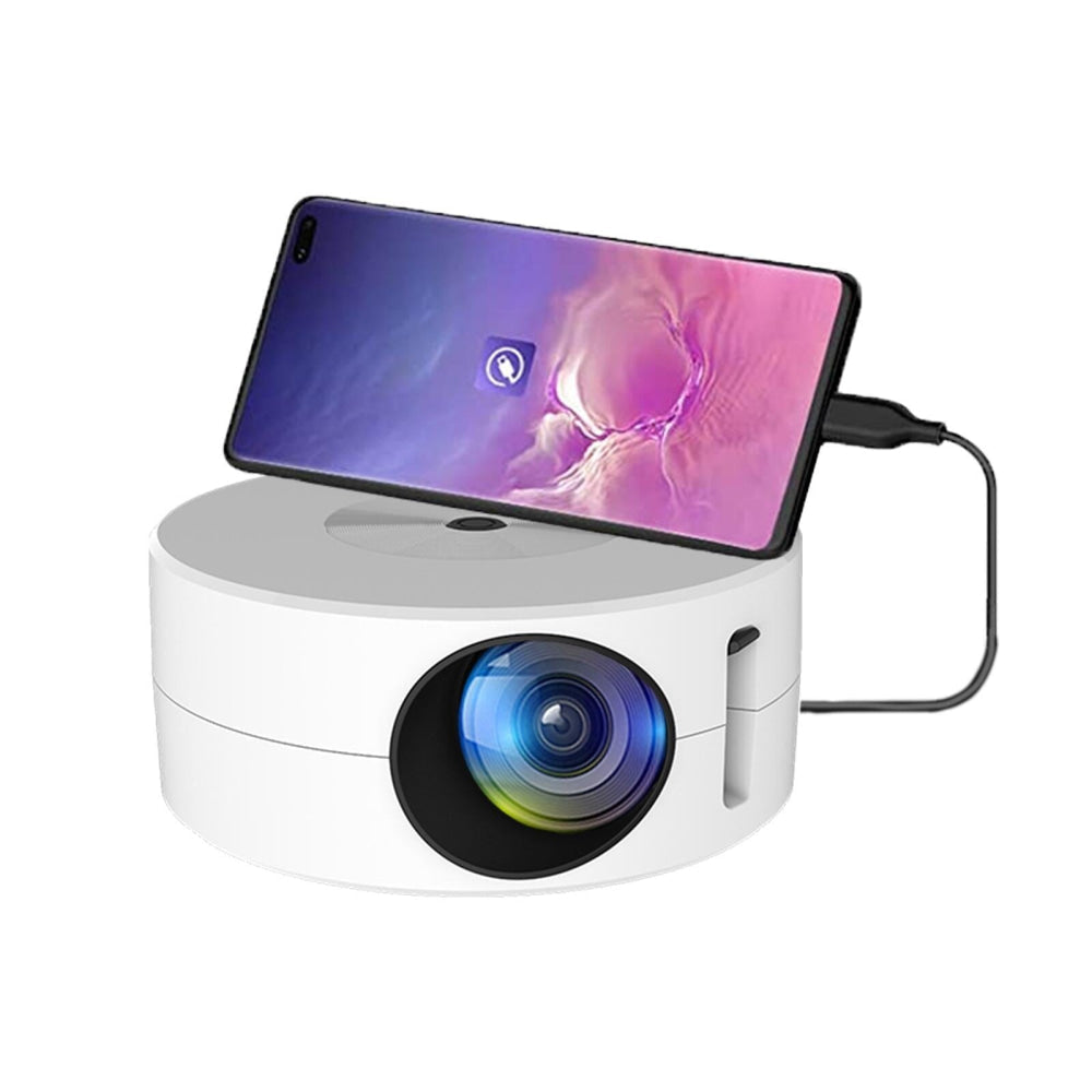 Portable Mini Projector - Hd Led Usb Powered Wired Connection - Black