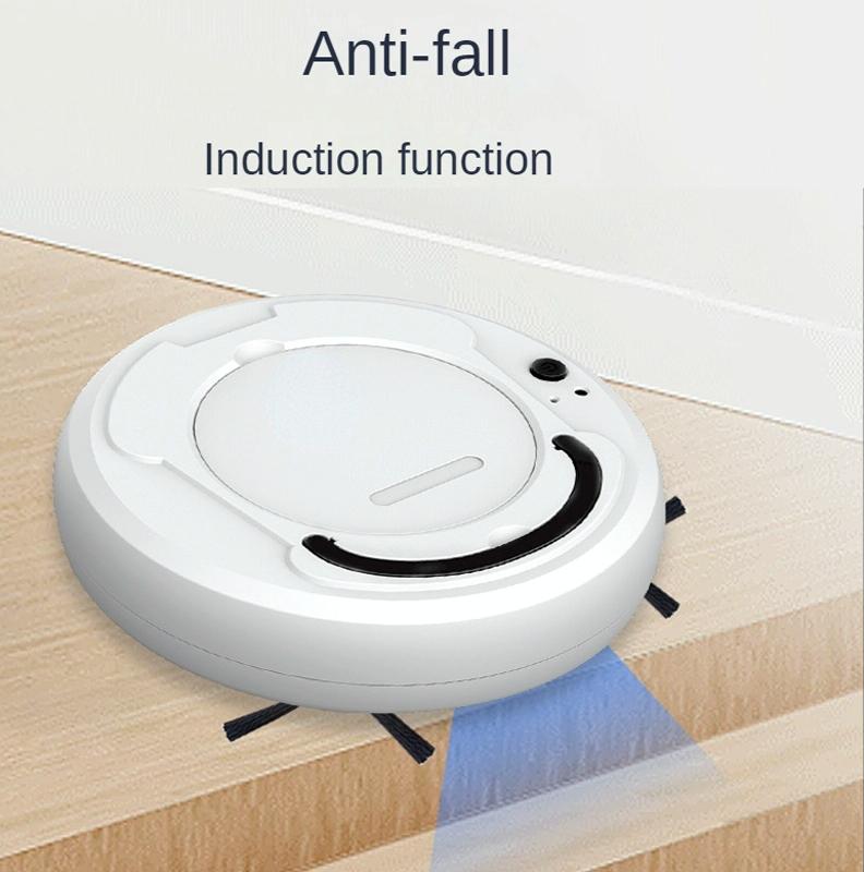 Smart 3-in-1 Robot Vacuum with Wet / Dry Mopping - Rechargeable &amp; Auto Cleaning - Black - White