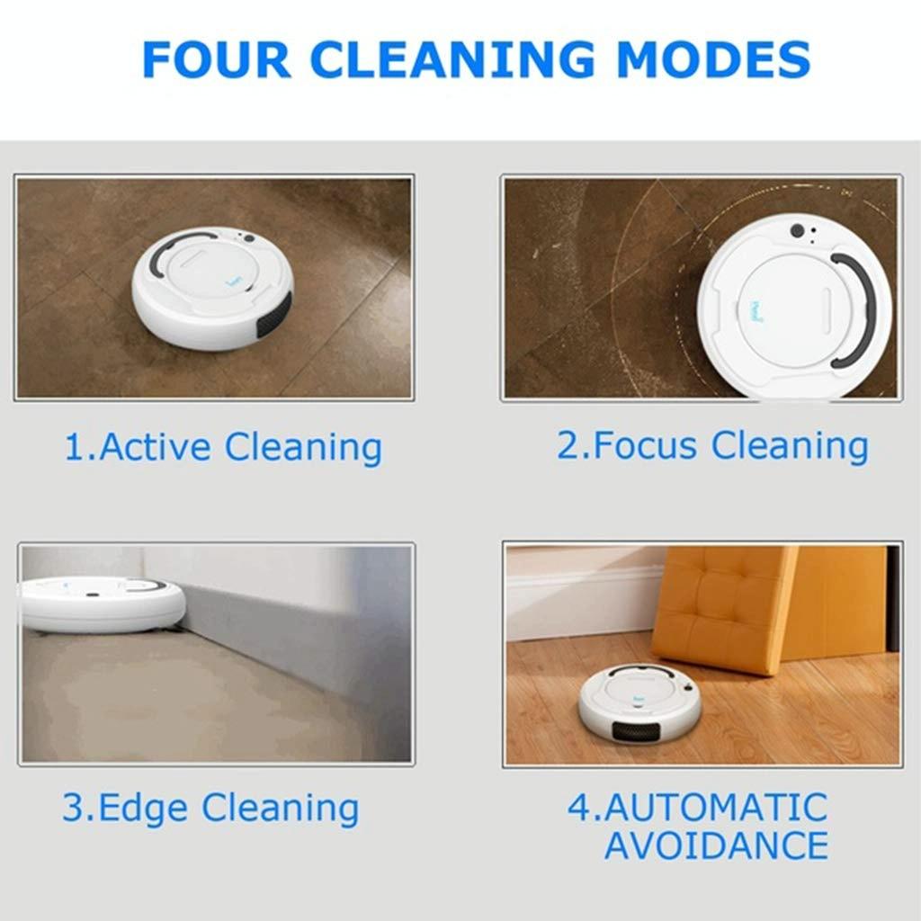Smart 3-in-1 Robot Vacuum with Wet / Dry Mopping - Rechargeable &amp; Auto Cleaning - Black - White