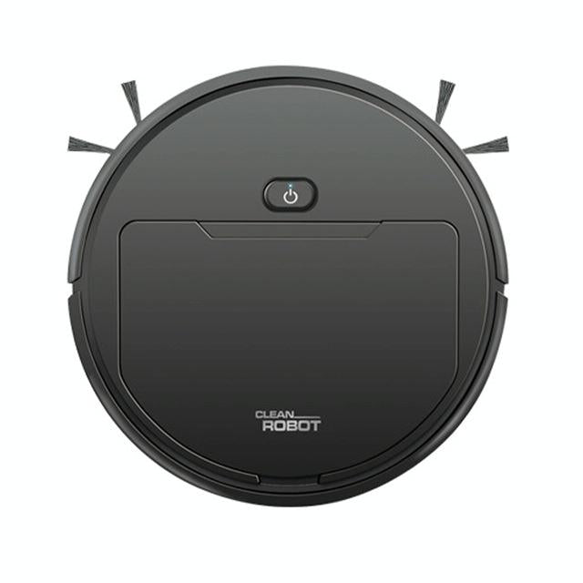 3-in-1 Smart Vacuum Cleaner Robot - Rechargeable Multifunctional Dry / Wet - Black