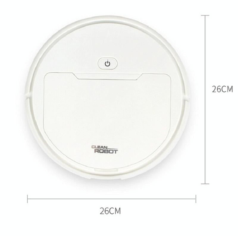 3-in-1 Smart Vacuum Cleaner Robot - Rechargeable Multifunctional Dry / Wet - Black