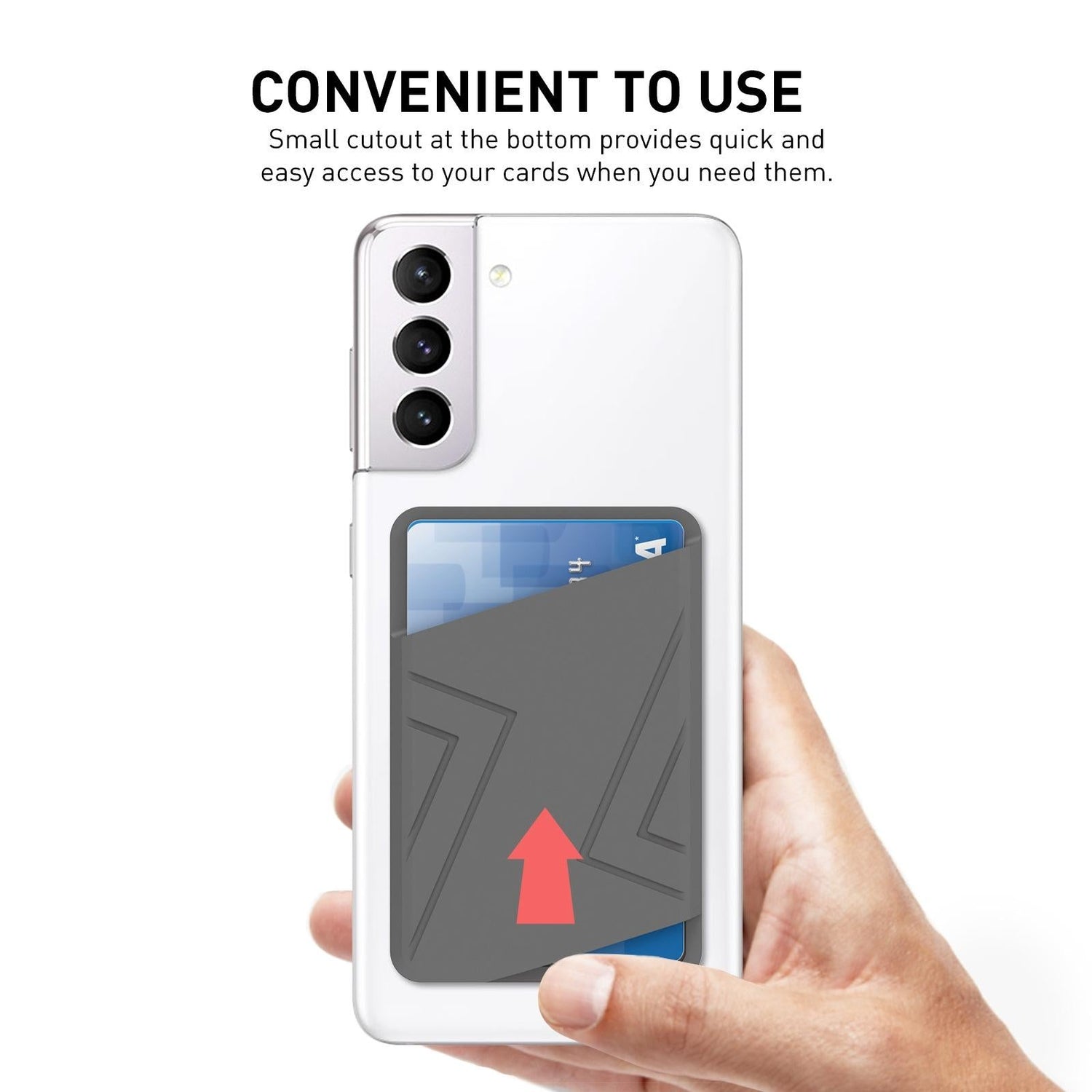 Silicone Card Case Black - Pink