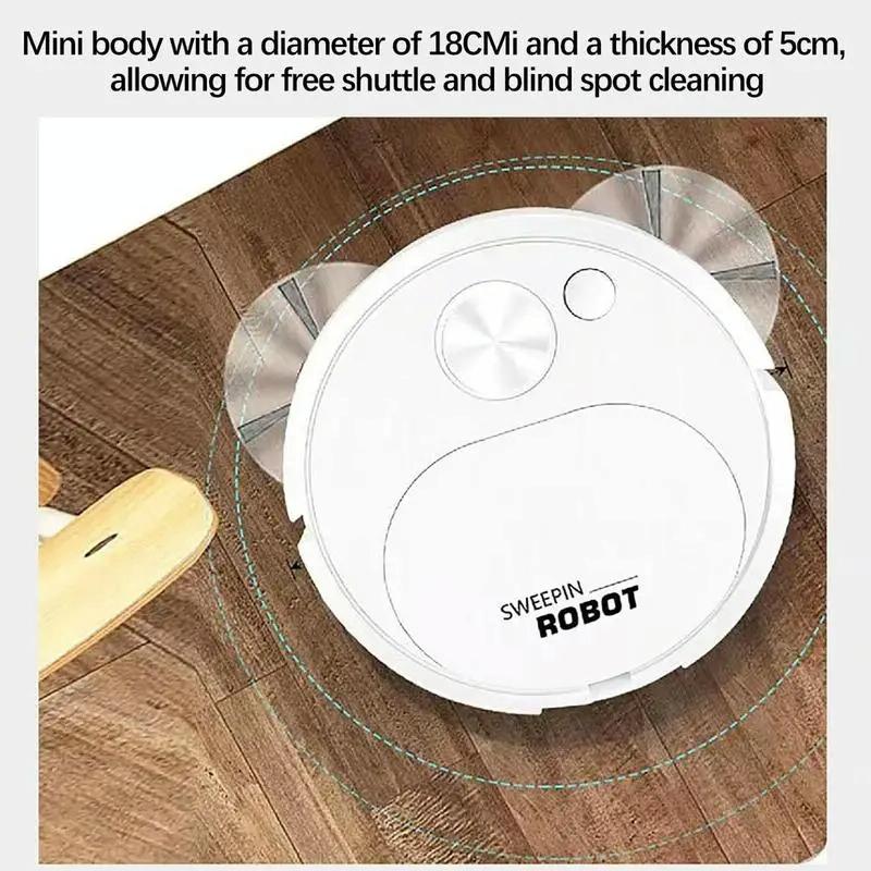 Smart Usb Charging Robot Vacuum for Family Cleaning - Black