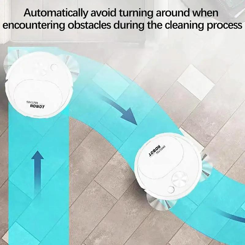 Smart Usb Charging Robot Vacuum for Family Cleaning - Black