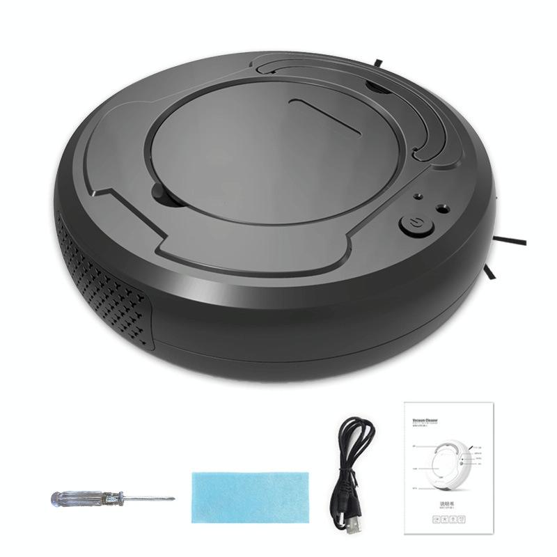 Smart 3-in-1 Robot Vacuum with Wet / Dry Mopping - Rechargeable &amp; Auto Cleaning - Black - Gray