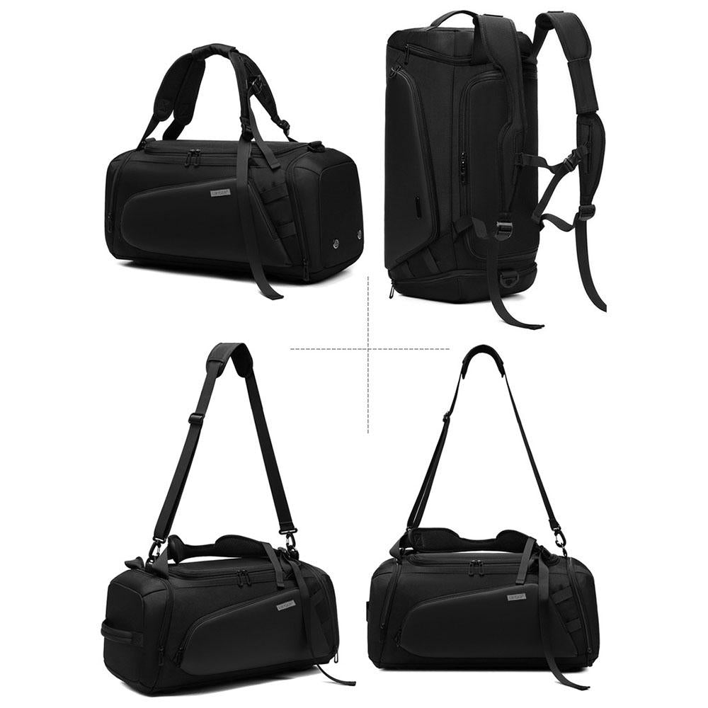 Separate Wet / Dry Large Gym Bag - Dark Grey