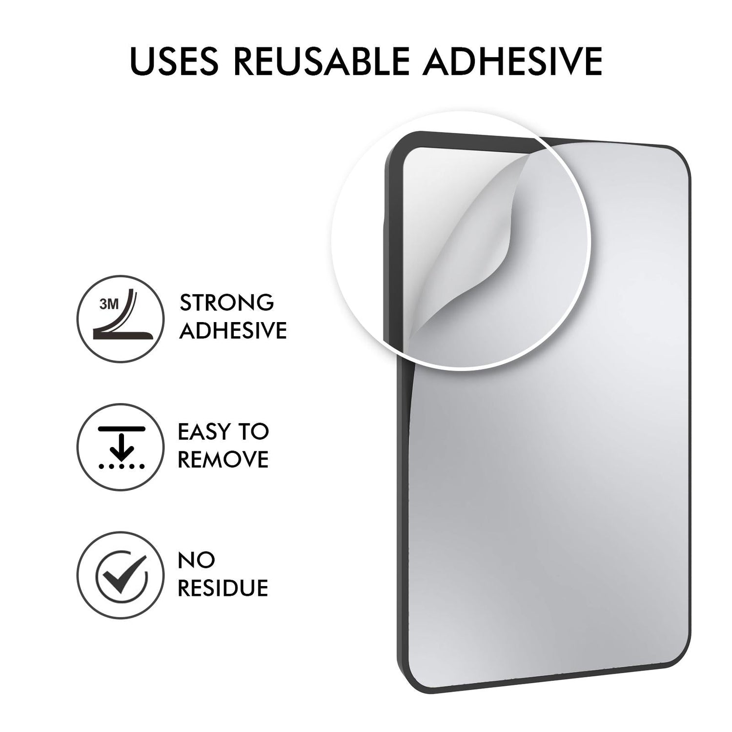 Universal Adhesive Silicone Card Case For Mobile Phones - Dark Gray