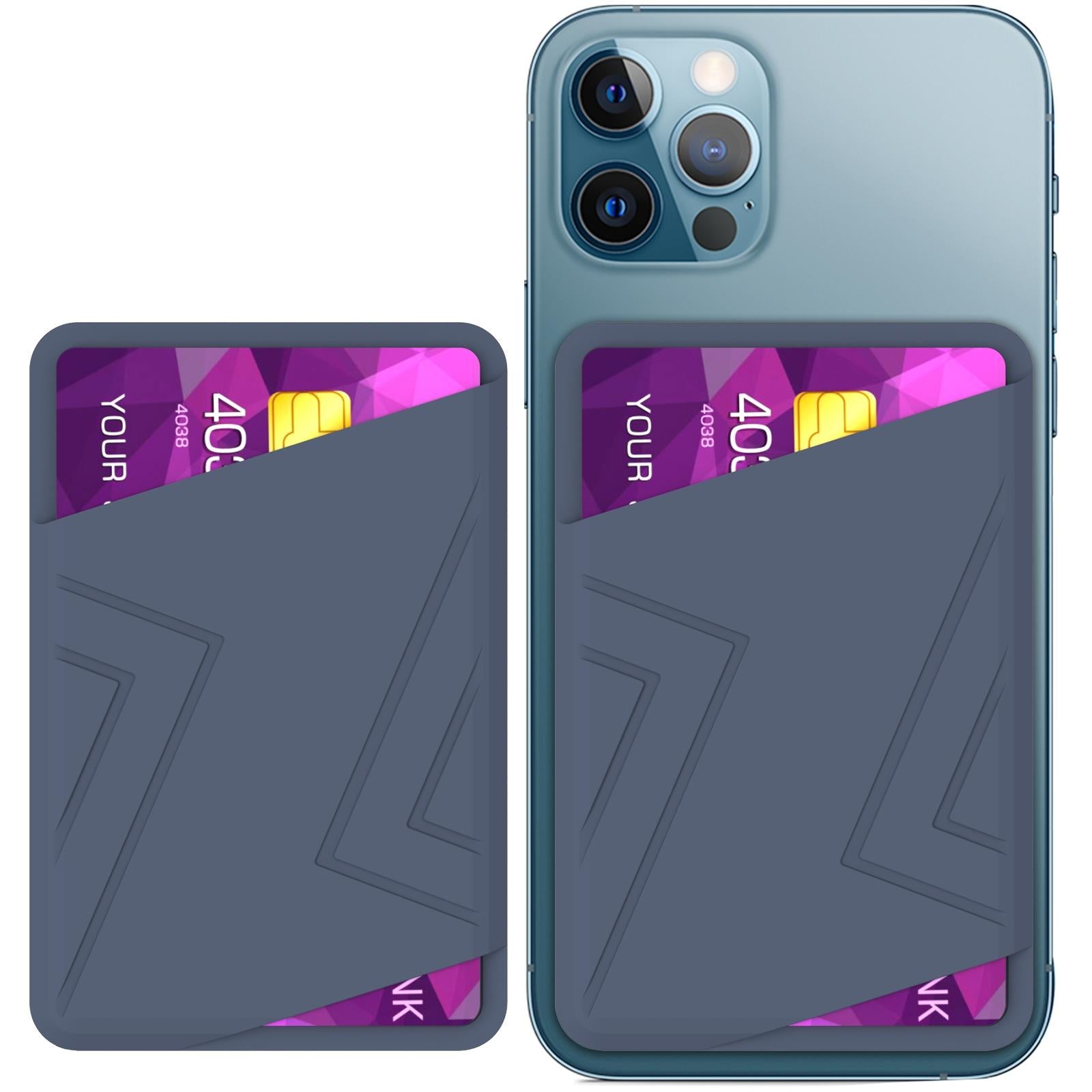 Silicone Card Case Black - Midnight Blue