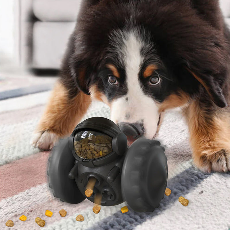 Vibe Geeks Pet Food Dispenser Tumbler Dog Treat Toy - Black