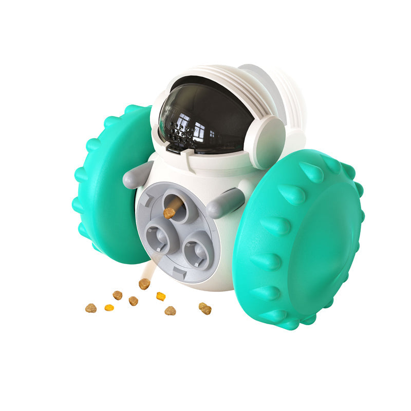 Vibe Geeks Pet Food Dispenser Tumbler Dog Treat Toy - Blue