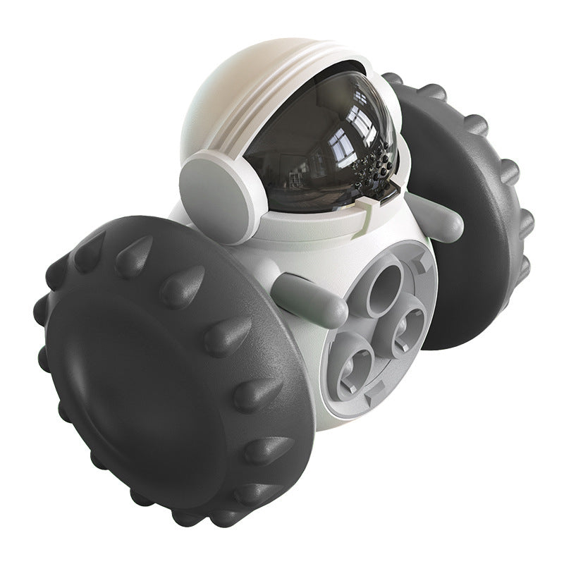 Vibe Geeks Pet Food Dispenser Tumbler Dog Treat Toy - White