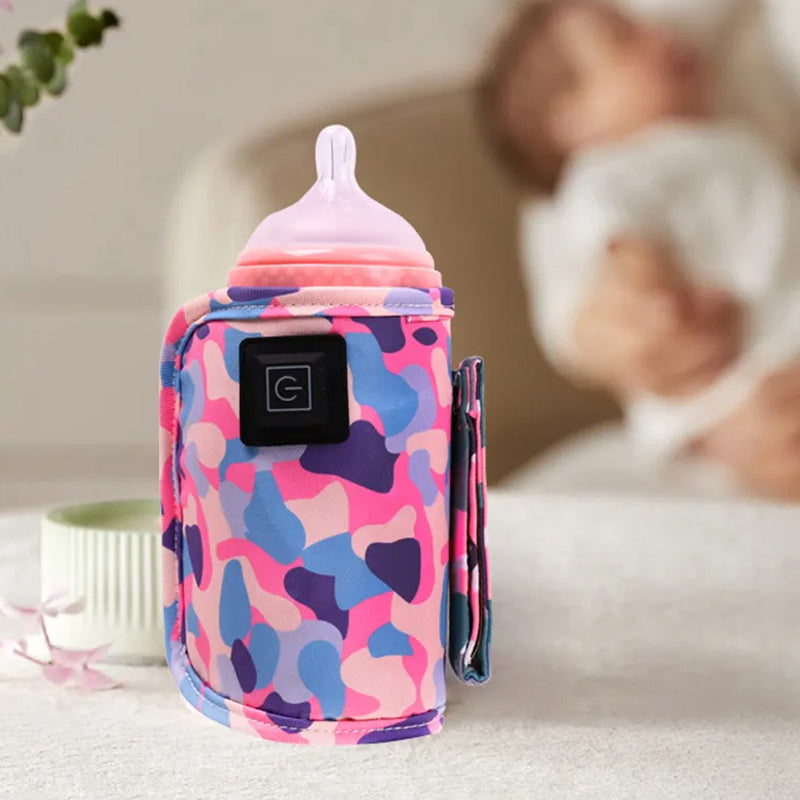 Vibe Geeks 3 Temperature Insulated Milk Baby Bottle Warmer- Usb Plugged-in - White