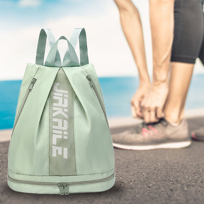 Vibe Geeks Water Resistantion Sports Backpack Gym Bag with Shoes Compartment - Black