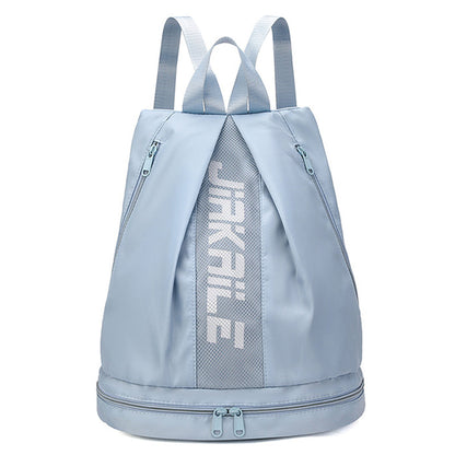 Vibe Geeks Water Resistantion Sports Backpack Gym Bag with Shoes Compartment - Blue