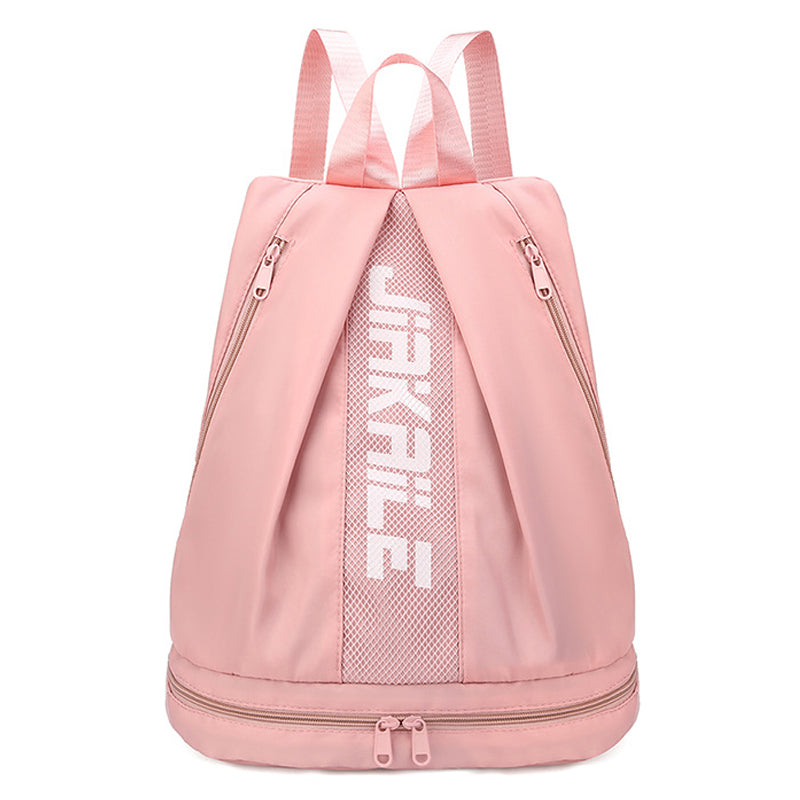 Vibe Geeks Water Resistantion Sports Backpack Gym Bag with Shoes Compartment - Pink