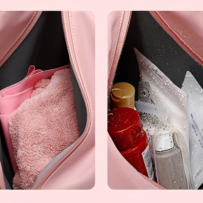 Vibe Geeks Water Resistantion Sports Backpack Gym Bag with Shoes Compartment - Pink
