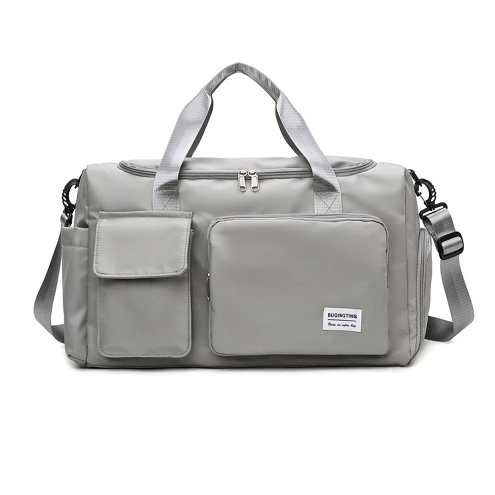 Vibe Geeks Waterproof and Lightweight Zipper Sports Gym Bag with Shoe Compartment - Army Green