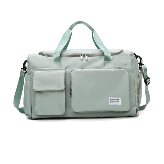 Vibe Geeks Waterproof and Lightweight Zipper Sports Gym Bag with Shoe Compartment - Green
