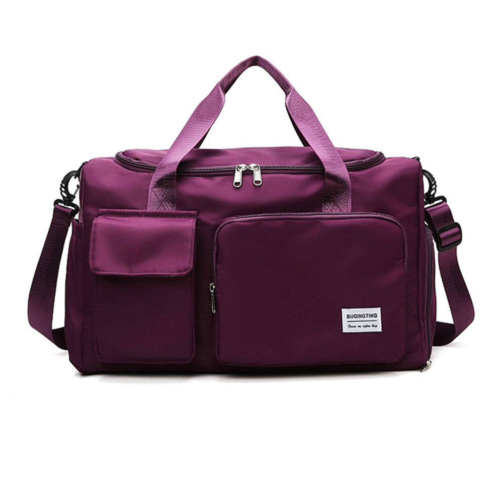 Vibe Geeks Waterproof and Lightweight Zipper Sports Gym Bag with Shoe Compartment - Red