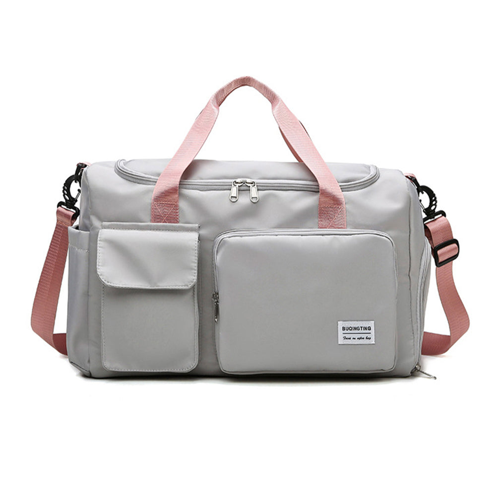 Vibe Geeks Waterproof and Lightweight Zipper Sports Gym Bag with Shoe Compartment - Sky Blue