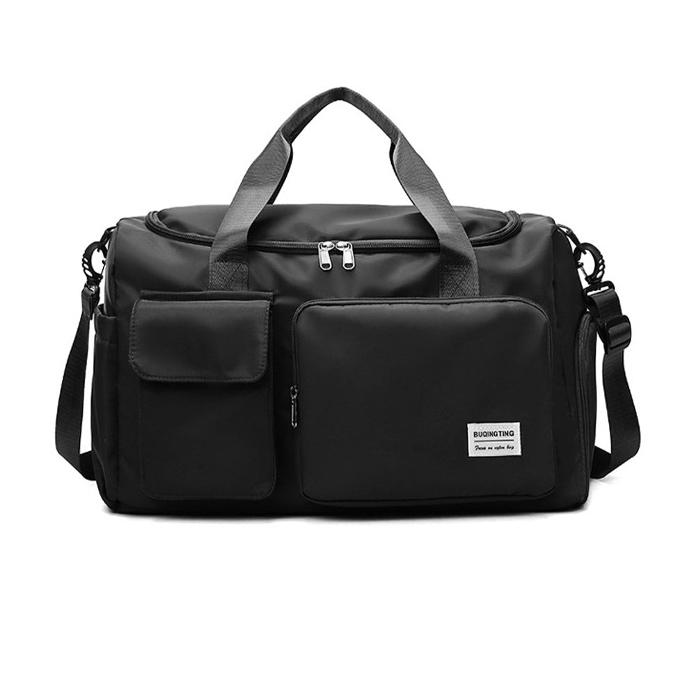 Vibe Geeks Waterproof and Lightweight Zipper Sports Gym Bag with Shoe Compartment - Sky Blue