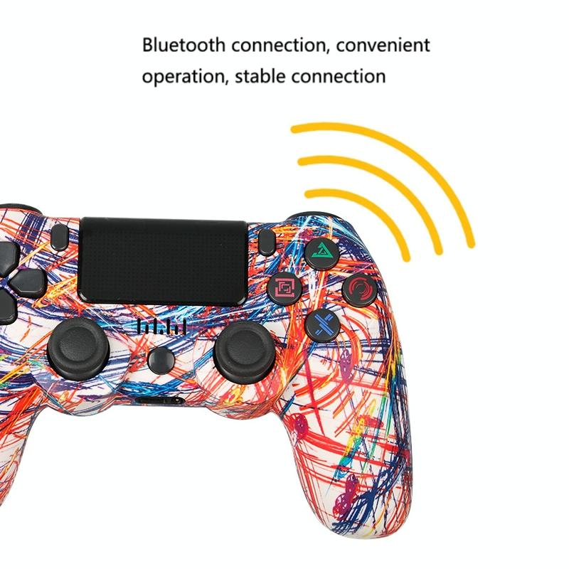 Wireless Bluetooth Game Controller for Ps4 with Dual Vibration and Light Strip - Line