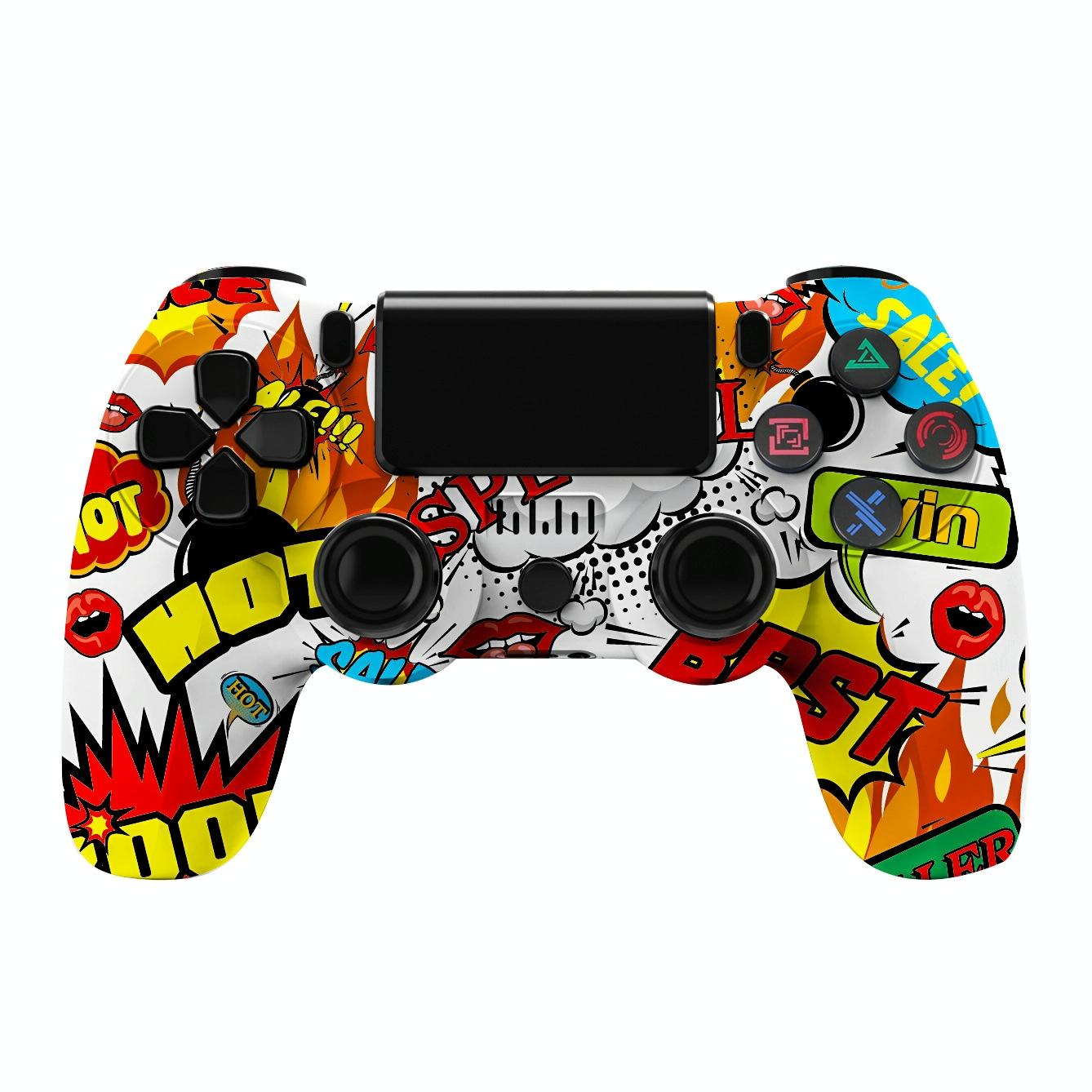 Wireless Bluetooth Game Controller for Ps4 with Dual Vibration and Light Strip - Line