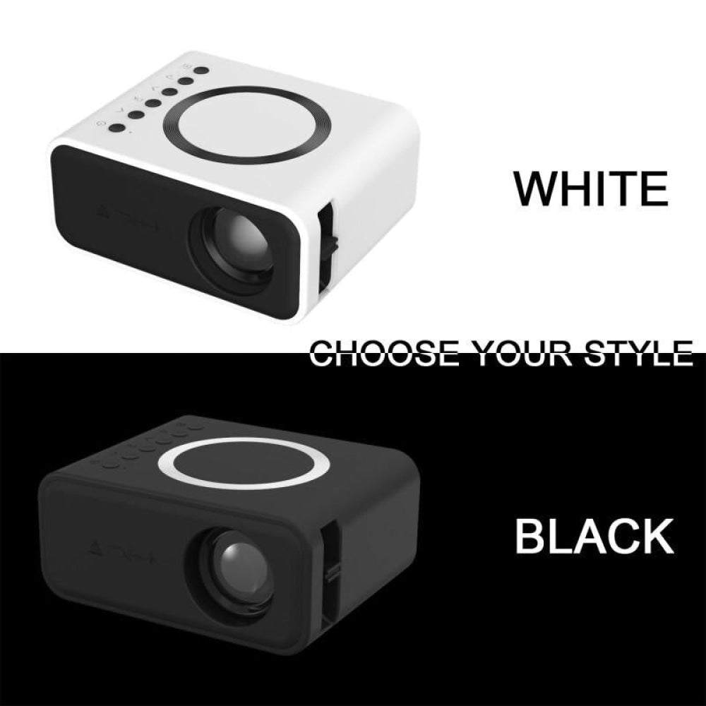 Portable Mini Projector For Home Use - Compatible With Mobile Devices - Black
