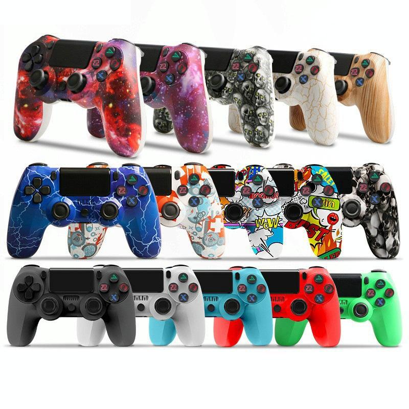 Wireless Bluetooth Game Controller for Ps4 with Dual Vibration and Light Strip - Skeleton