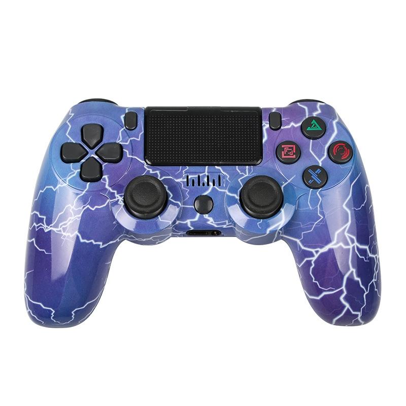 Wireless Bluetooth Game Controller for Ps4 with Dual Vibration and Light Strip - Skeleton