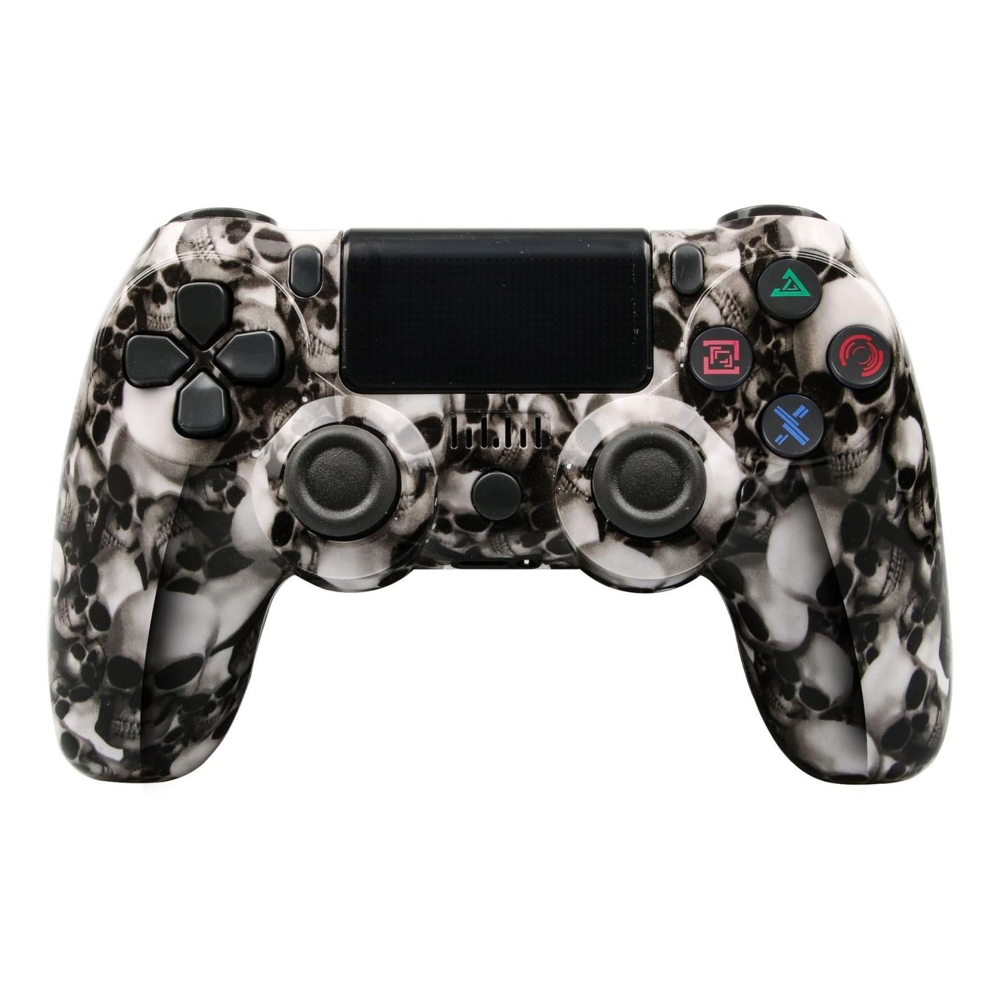 Wireless Bluetooth Game Controller for Ps4 with Dual Vibration and Light Strip - Wood Grain