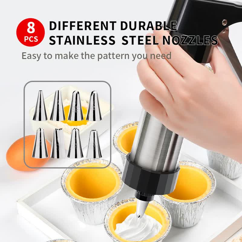 Complete Cookie Press Maker Kit Set - 13 Cookie Tools &amp; 8 Icing Tips for Perfect Baking