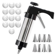 Complete Cookie Press Maker Kit Set - 13 Cookie Tools &amp; 8 Icing Tips for Perfect Baking