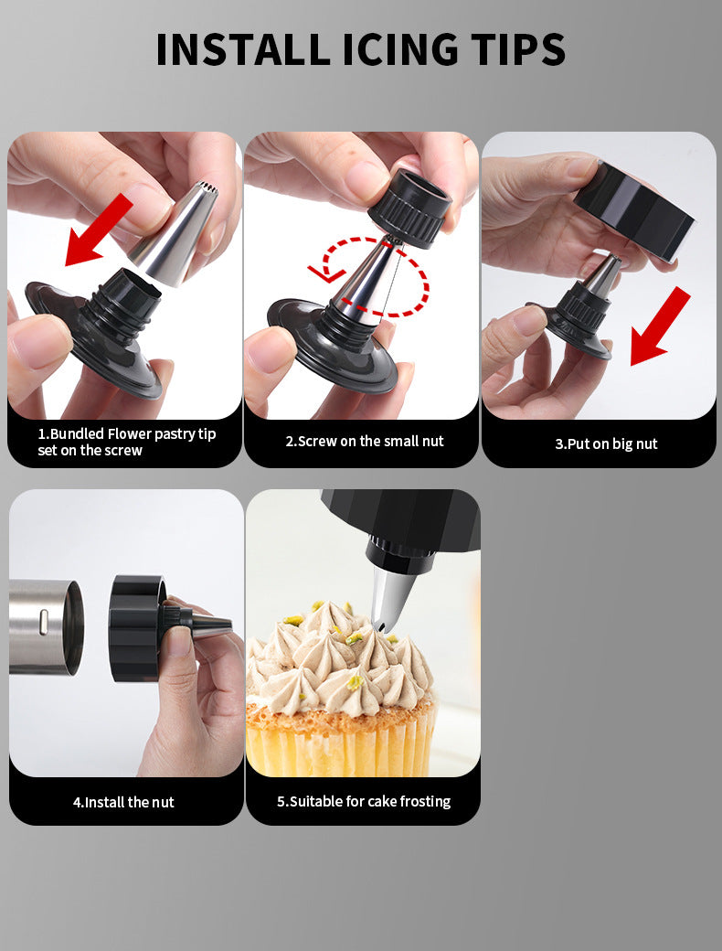 Complete Cookie Press Maker Kit Set - 13 Cookie Tools &amp; 8 Icing Tips for Perfect Baking