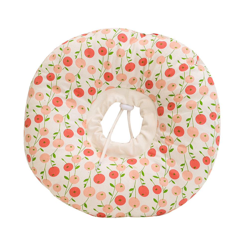 2 pcs Small Cherry Soft Pet Recovery Collar - Comfortable Anti-Lick Cone for Cats &amp; Dogs Size XS