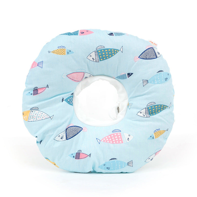2 pcs Light blue fish Soft Pet Recovery Collar - Comfortable Anti-Lick Cone for Cats &amp; Dogs Size XS