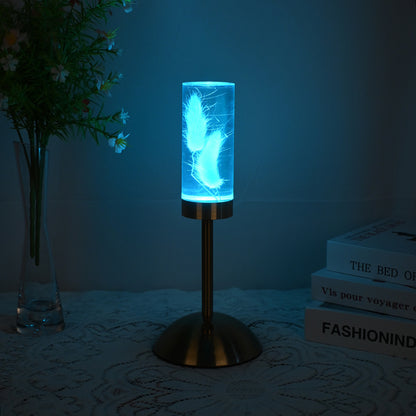 Dogtail Grass Eternal Flower Acrylic Table Lamp - Color-Changing LED, USB Rechargeable, Touch Control